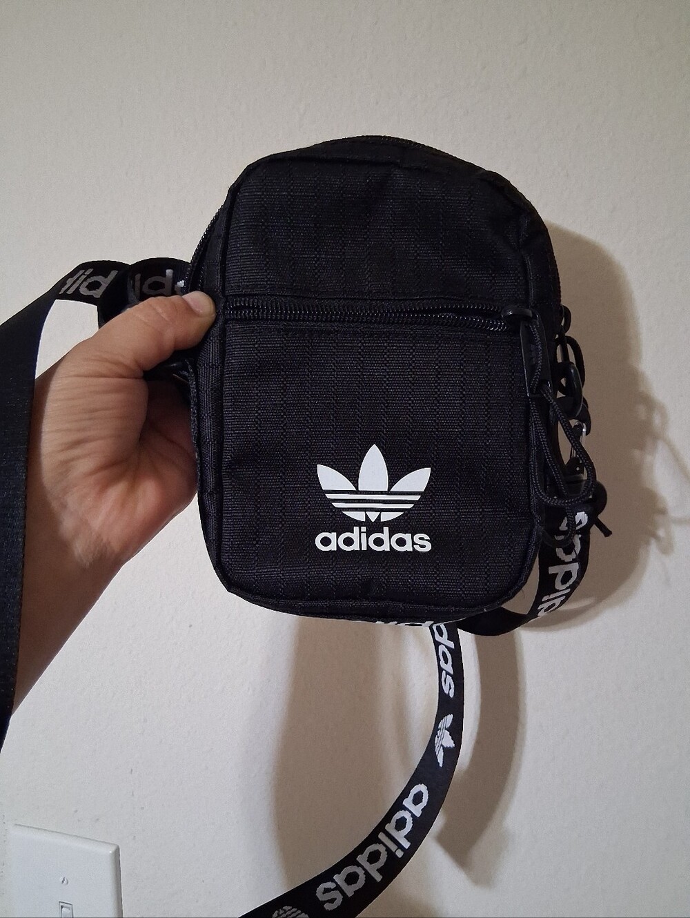 Small Adidas Black And White Crossbody